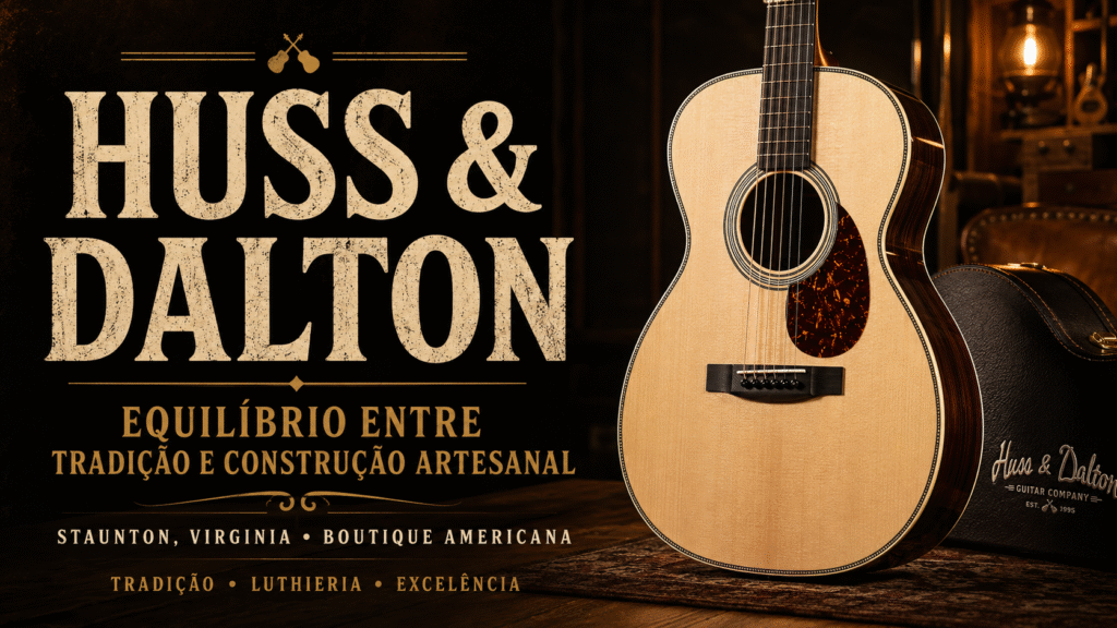 Violão Huss and Dalton selecionado pela curadoria Zanon Guitars, segmento boutique americano