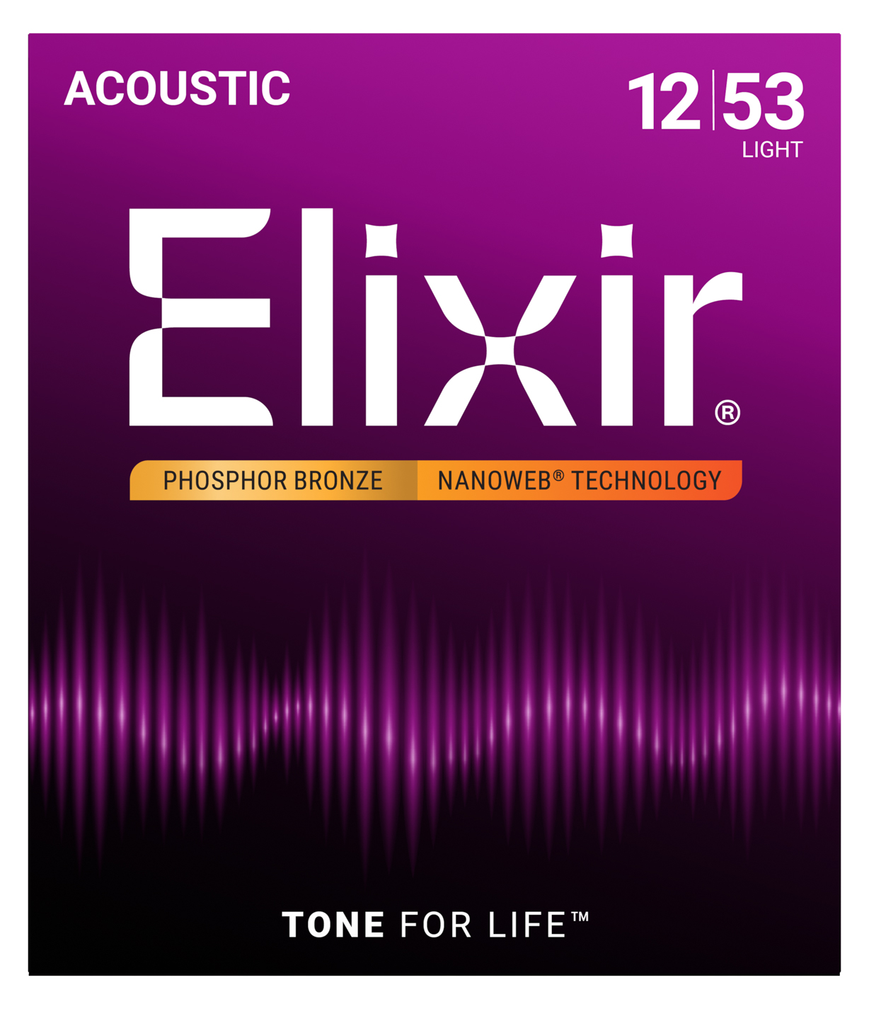 cordas Elixir Phosphor Bronze NANOWEB 0.12 Light para violão